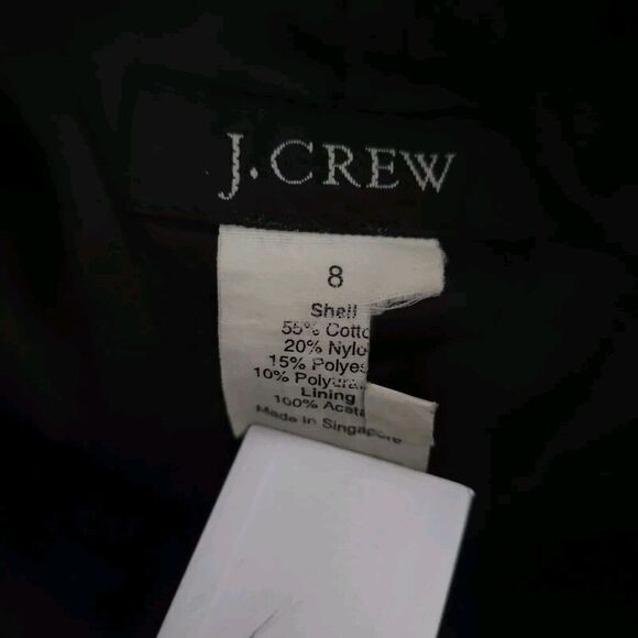 J. Crew Jacket Womens 8 Black Satin Classic Minimalist Basic Zip - Picture 5 of 5